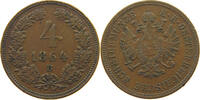 HAUS HABSBURG 4 KREUZER 1864 B FRANZ JOSEPH I. (1848-1916) SS 46.19 US$  +  28.87 US$ shipping