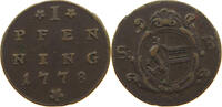 SALZBURG ERZBISTUM 1 PFENNIG HIERONYMUS GRAF COLLOREDO (1772 - 1803) -