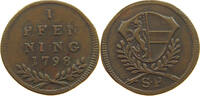 SALZBURG ERZBISTUM 1 PFENNIG HIERONYMUS GRAF COLLOREDO (1772 - 1803) -