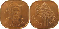 SWAZILAND 2 CENTS 1982 UNC 54.57 元  ＋  77.88 元 运费