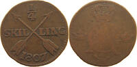 SWEDEN 1/4 SKILLING 1807 GUSTAV IV. ADOLF (1792-1809) S 77.96 元  ＋  77.88 元 运费
