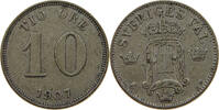 SWEDEN 10 &Ouml;RE 1907 OSCAR II. (1872-1907) SS 93.55 元  ＋  77.88 元 运费