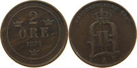 SWEDEN 2 &Ouml;RE 1874 OSCAR II. (1872-1907) SS 62.37 元  ＋  77.88 元 运费