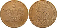SWEDEN 5 &Ouml;RE 1911 GUSTAV V. (1907-1950) SS 62.37 元  ＋  77.88 元 运费