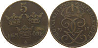 SWEDEN 5 &Ouml;RE 1913 GUSTAV V. (1907-1950) S 31.18 元  ＋  77.88 元 运费