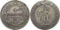 SWITZERLAND BASEL 4 FRANKEN 1799 REPRODUCTION COPY RESTRIKE SILVER SS 467.75 元  ＋  77.88 元 运费