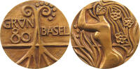 SWITZERLAND BASEL MEDAILLE 1980 GR&Uuml;N 80 BASEL BRONZE VZ 194.90 元  ＋  77.88 元 运费
