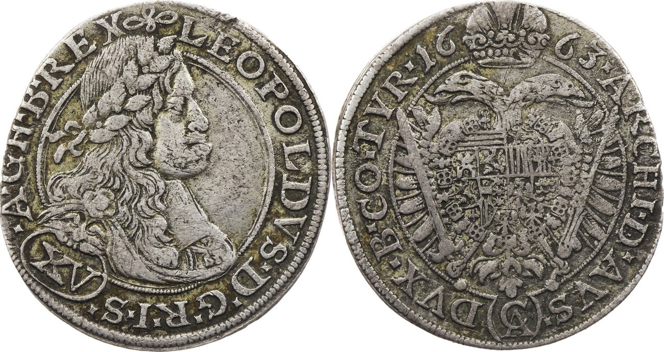 RDR 15 Kreuzer 1663 Leopold I. (1657-1705) Wien VF | MA-Shops