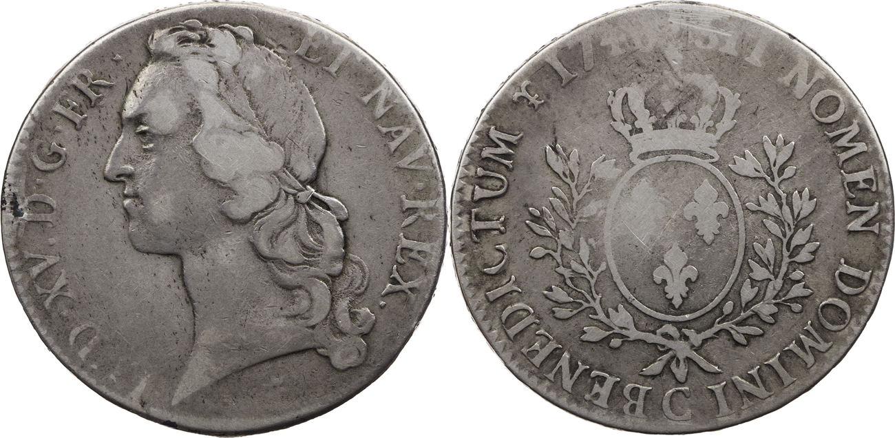 Frankreich Écu aux rameaux d'olivier 1746 C Louis XV. (1715–1774 ...