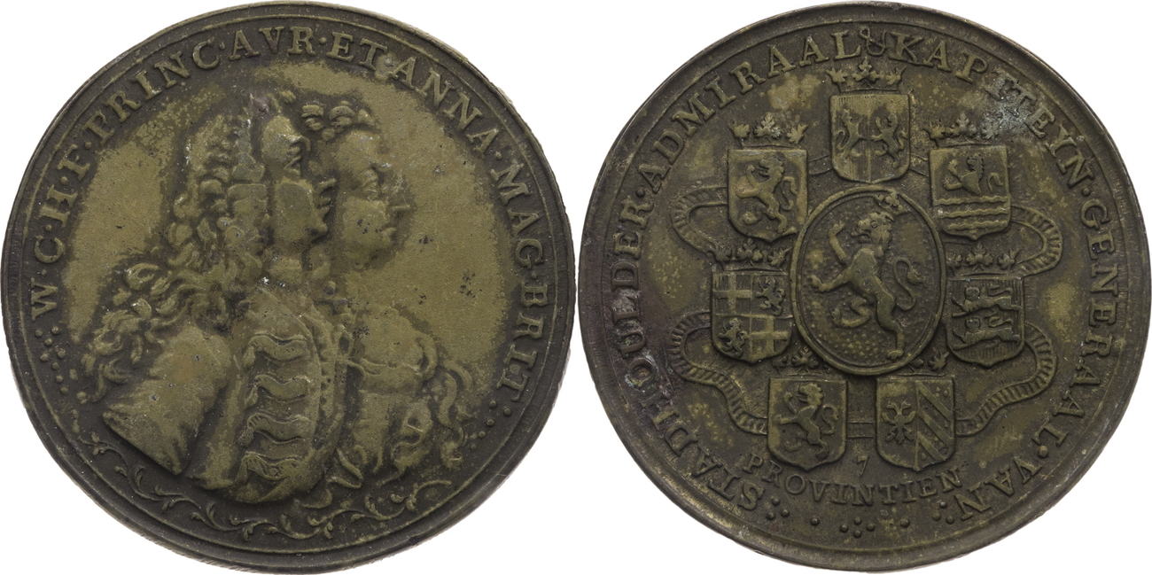 Niederlande Medaille 1747 Willem IV. van Oranje-Nassau (1711-1751) F-VF