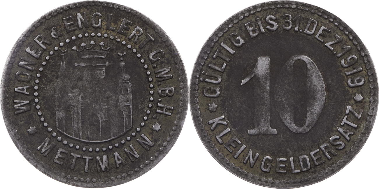 1918 Kleingeldersatz. Монета Вагнера.