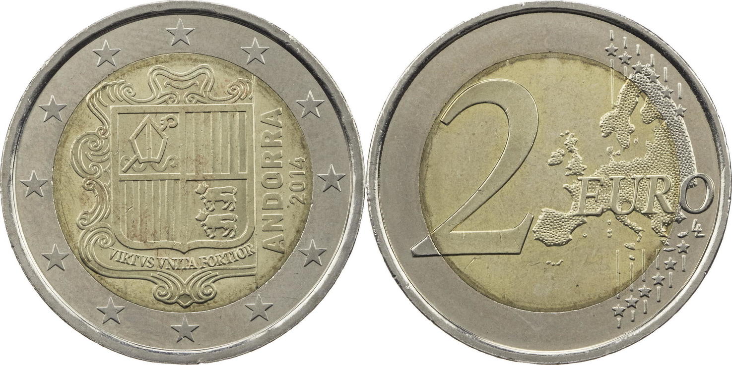 2 Euro 2014 Andorra Euroeinfuhrung 2014 Unc Ma Shops