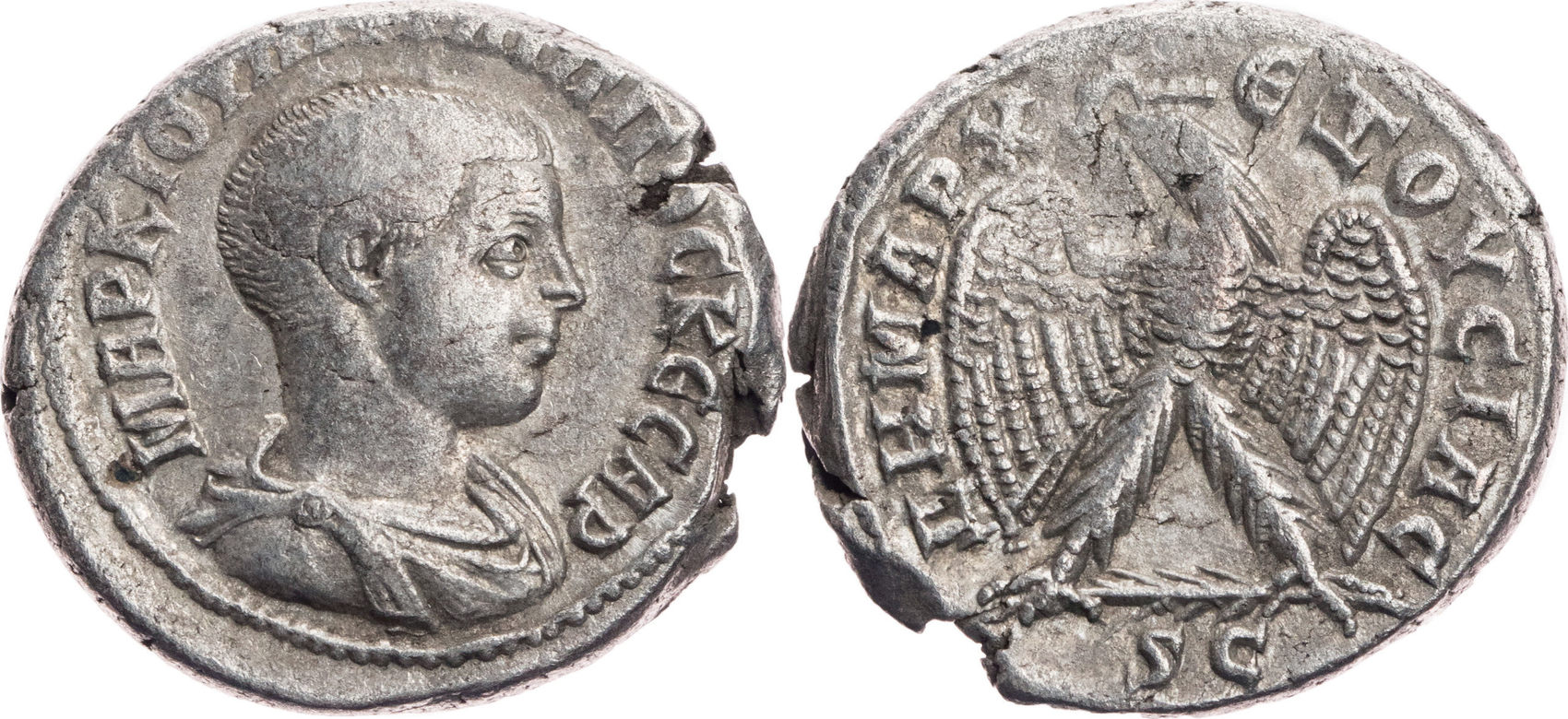 Tetradrachme 244 N Chr Syrien Seleucis Et Pieria Antiochia Am Orontes Philippus Ii Caesar Buste Adler Rr Vf Ma Shops