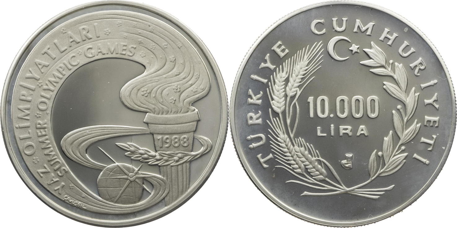 T rkei 10000 Lira Olympische Spiele 1988 In Seoul Proof in Kapsel t-rkei-10000-lira-olympische-spiele-1988-in-seoul-proof-in-kapsel