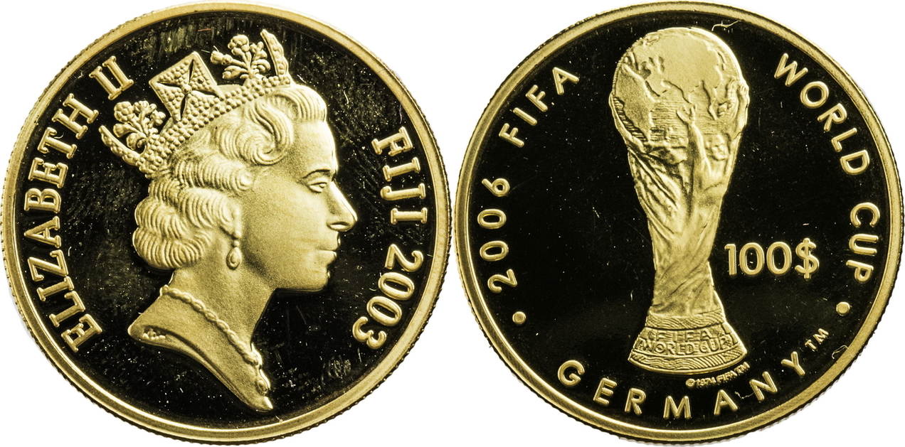 100 dollars 2003 fiji inseln auf die fussball-weltmeisterschaft