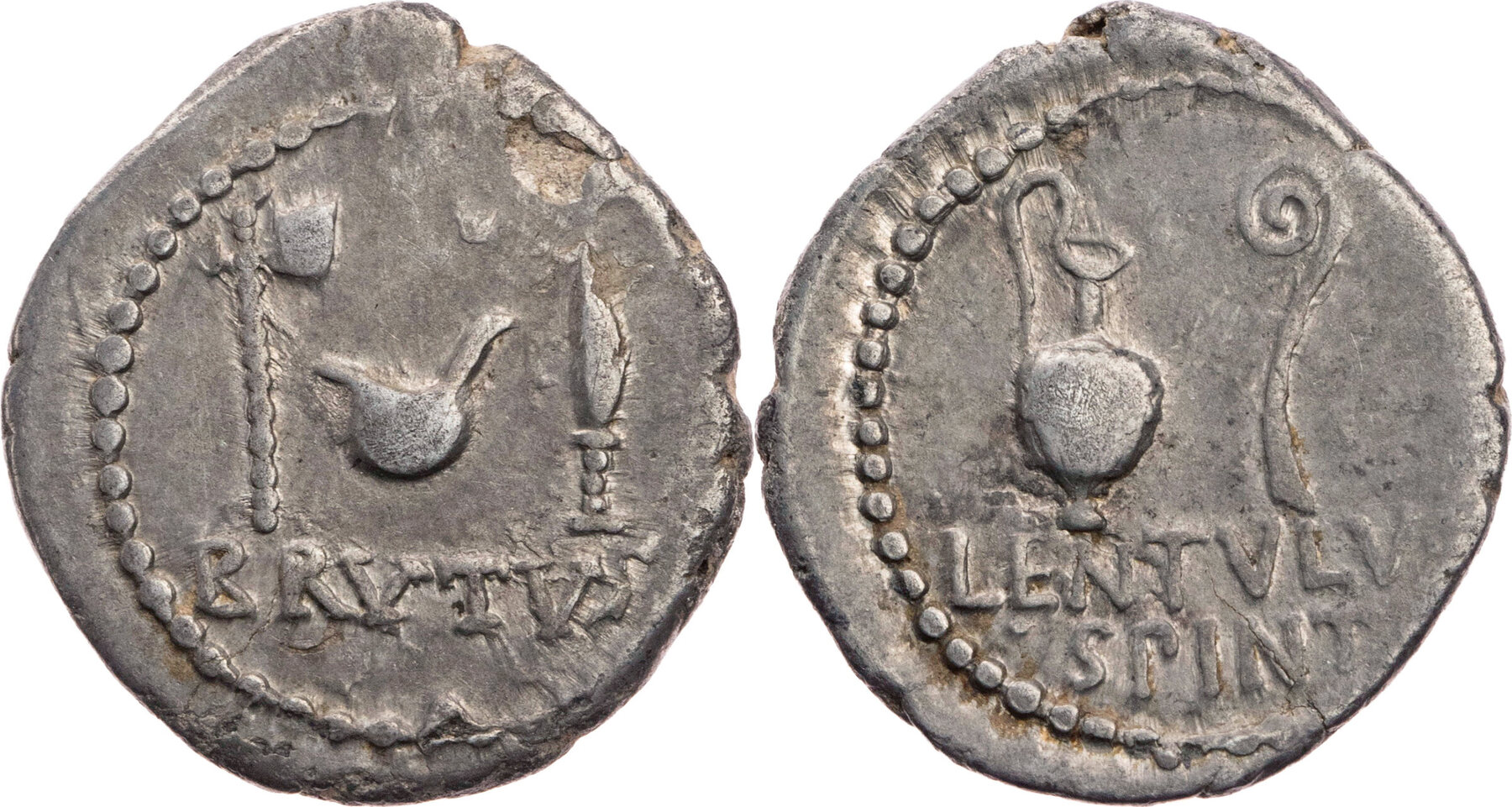 Imperatorische Prägungen Denar 43/42 v. Chr. M. Iunius ...