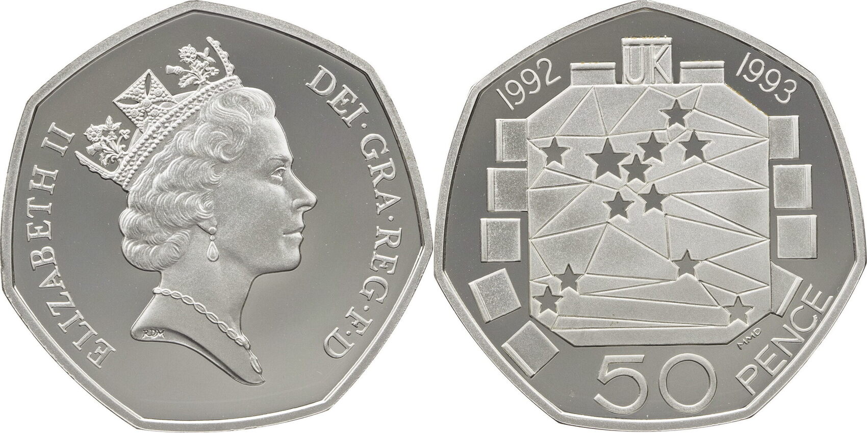 Großbritannien 50 Pence 1992 Elizabeth II - British Presidency of ...