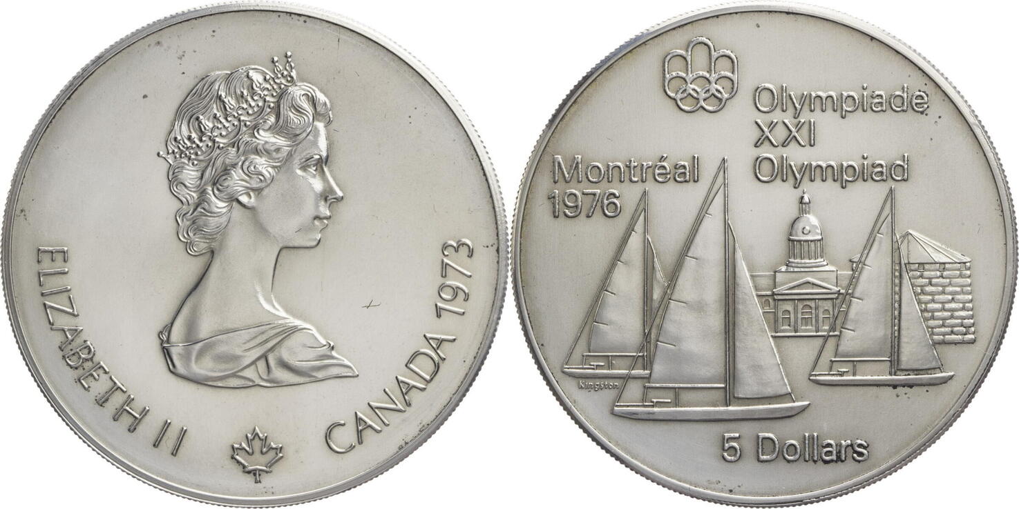 Kanada 5 Dollars 1976 XXI. Olympische Sommerspiele xxxx EF | MA-Shops