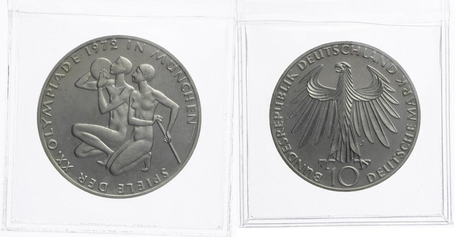 10 Dm Münze Olympische Spiele 1972 Fehlprägung Bundesrepublik Deutschland 10 DM 1972 J Olympische Spiele 1972 in