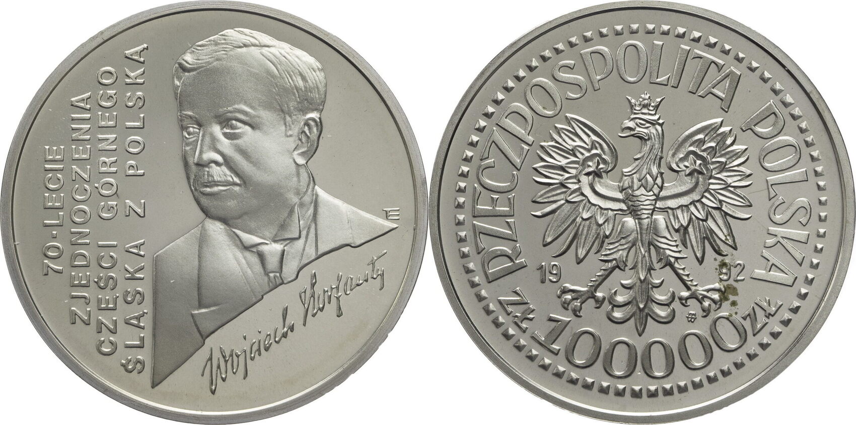 Polen, Volksrepublik 100000 Zloty 1992 MW Unification of Upper Silesia ...