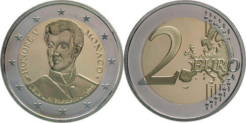 Monaco 2 Euro 2019 Auf Honoré V. Proof (gekapselt)