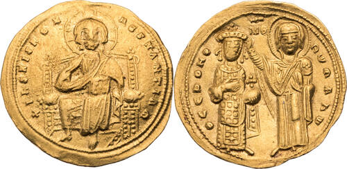 Byzanz Histamenon 1028-1034 Romanos III. Agyros, Christus / Romanos wird von Muttergottes bekrönt Vs