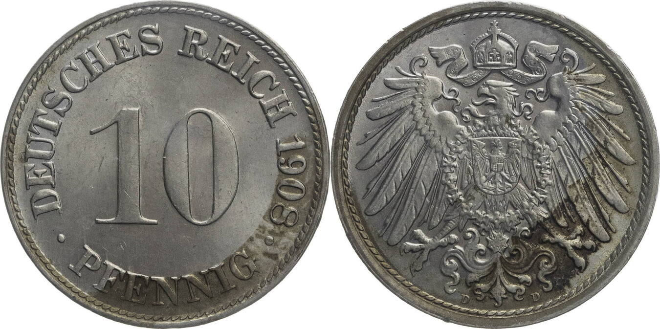 kaiserreich-10-pfennig-1908-d-kursm-nze-1890-1916-ef-belag-oxydiert