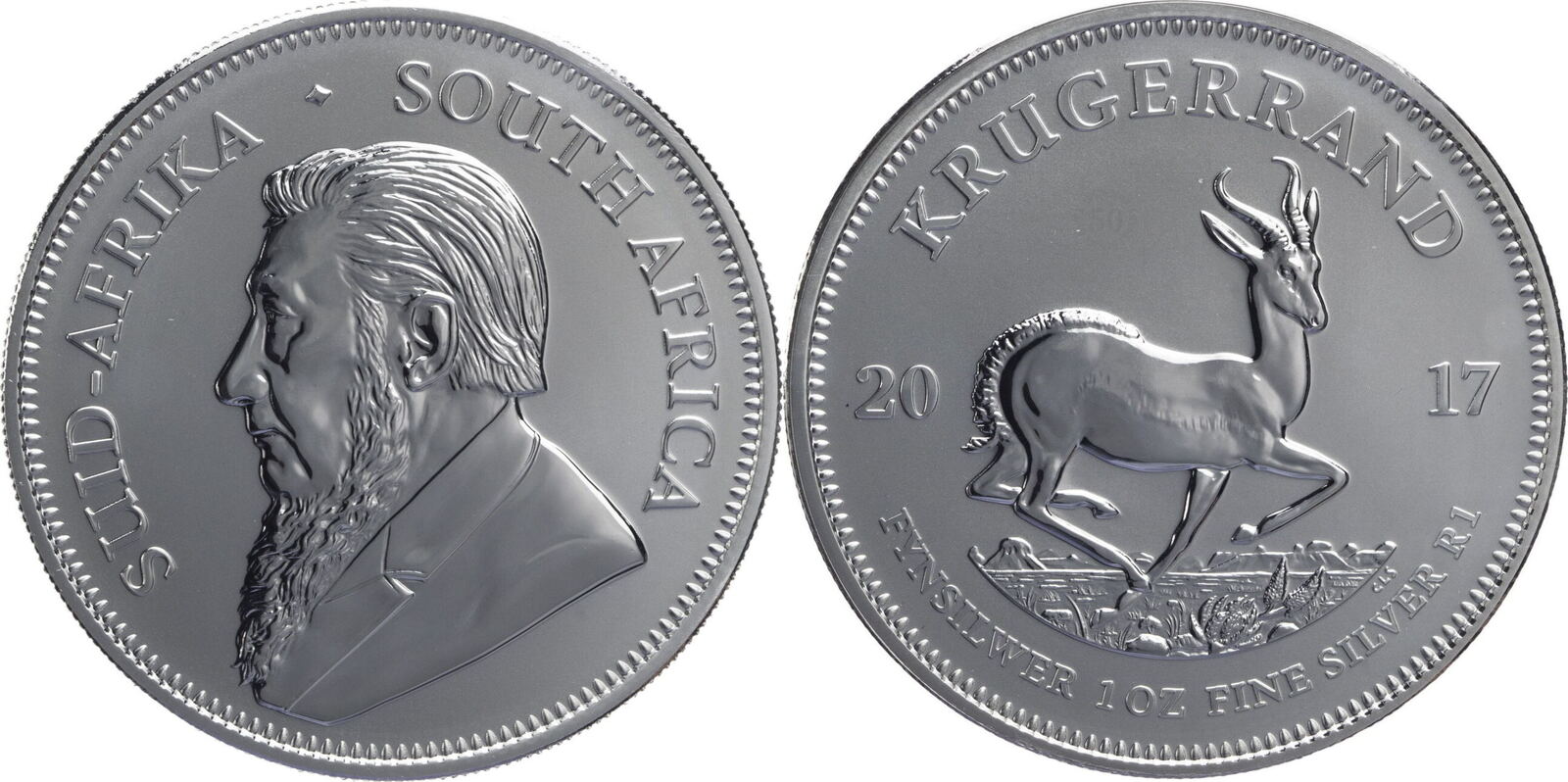 Südafrika 1 Krügerrand 2017 Krügerrand 1 Unze in Silber UNC MA Shops