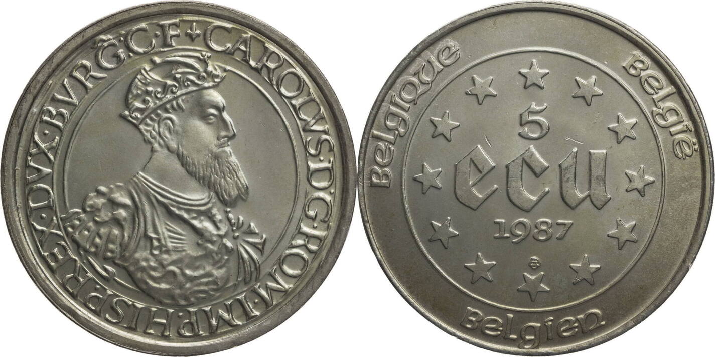 Belgien 5 Ecu 1987 Karl V EF MA Shops belgien-5-ecu-1987-karl-v-ef-ma-shops