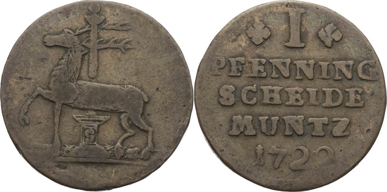 StolbergStolberg 1 Pfenning 1722 Christoph Friedrich und Jost