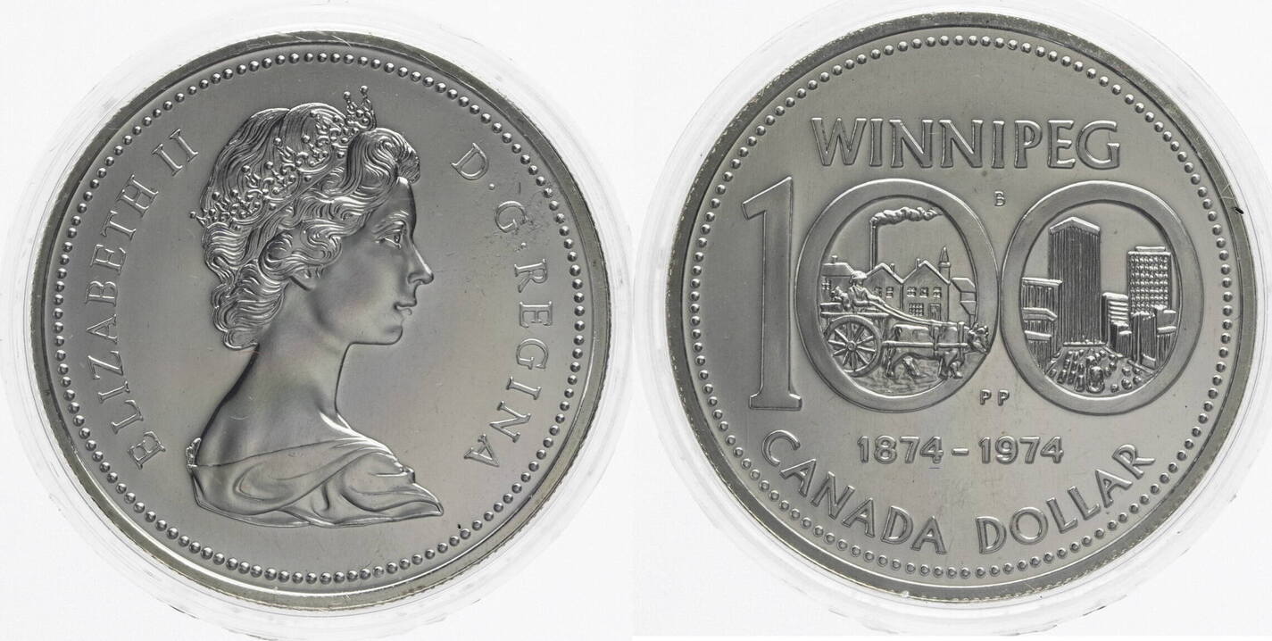 Kanada 1 Dollar 1974 Elizabeth II. - Winnipeg BU | MA-Shops