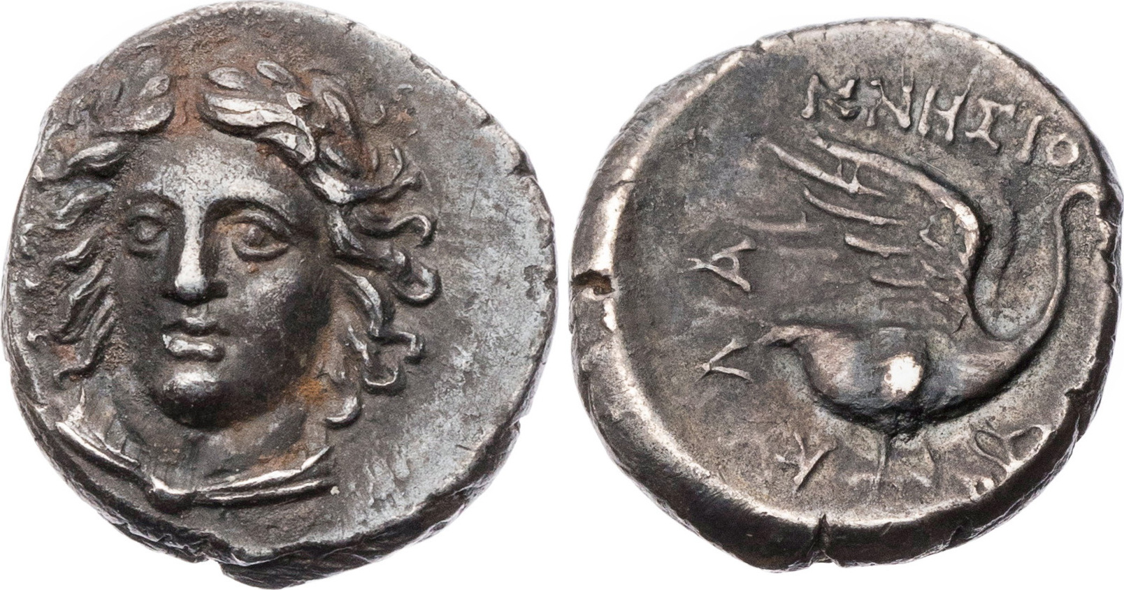 Ionien Hemidrachme 380-360 v. Chr. Klazomenai, head of Apollo / swan ...