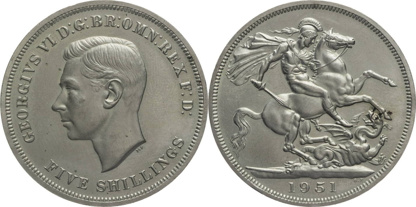 England 5 Shillings 1951 George VI. (1936-1952) - Festival of Britain ...