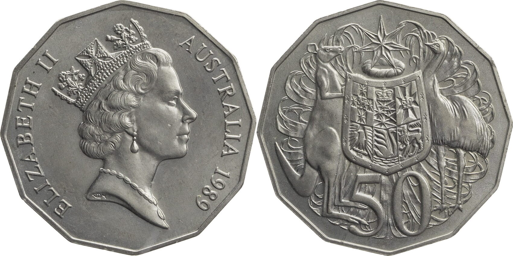 Australien 50 Cents 1989 Elisabeth II. (1952-2022) - Kursmünze | MA-Shops