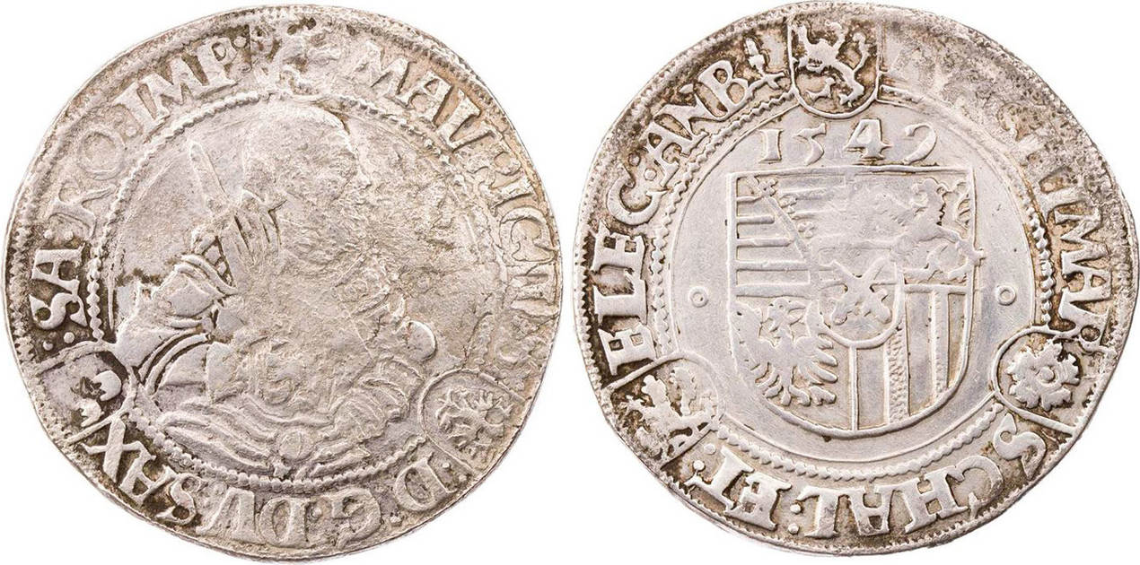 Sachsen, Kurfürstentum Taler 1549 Moritz, 1547-1553, Annaberg, ANB ...