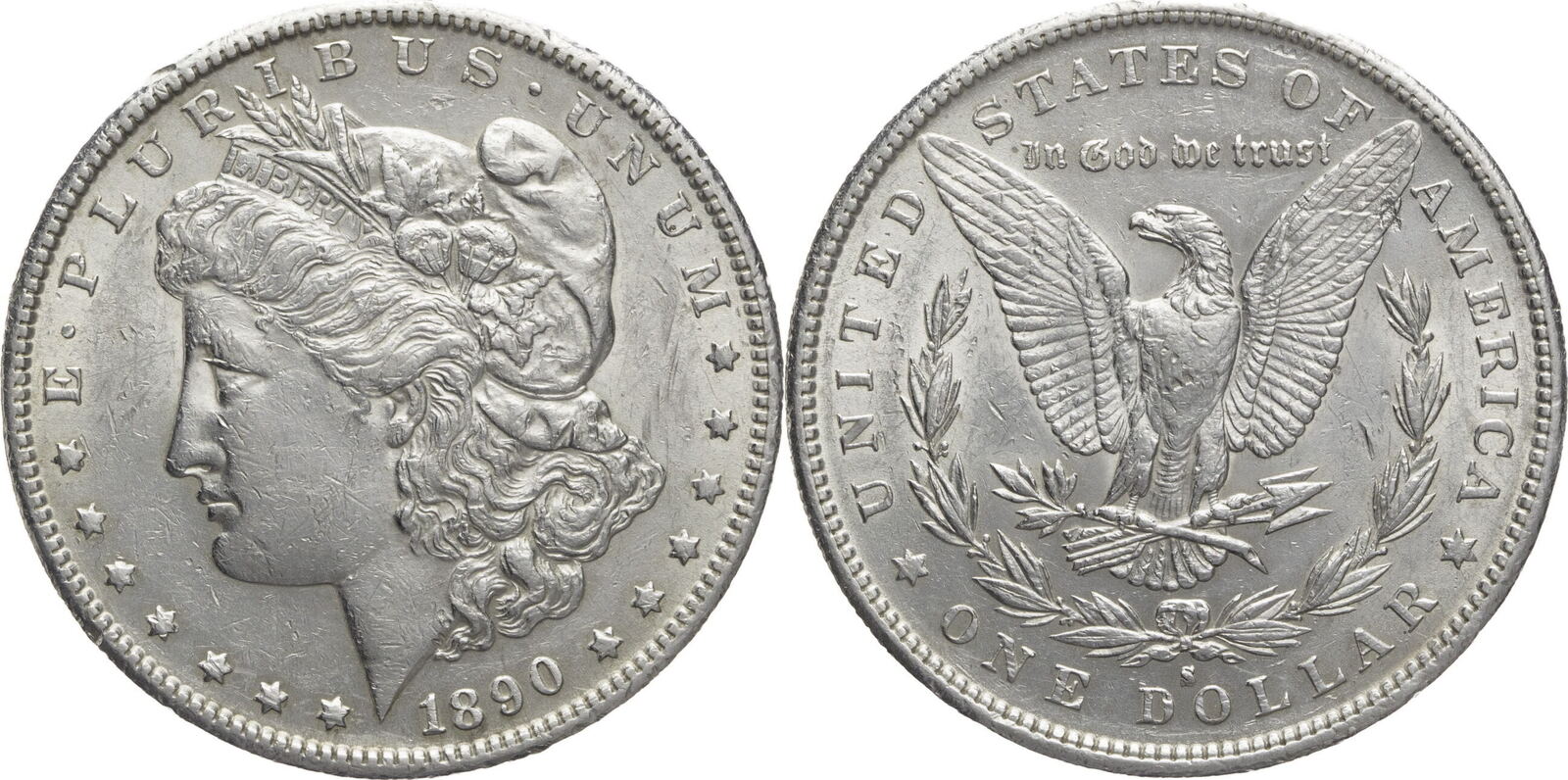 USA 1 Dollar 1890 S Morgan Dollar - Kursmünze (1878-1921) VF | MA-Shops