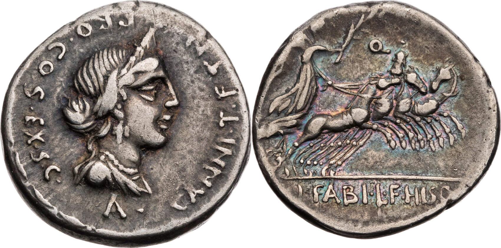Römische Republik Denar 82/81 v. Chr. C. Annius und L. Fabius ...