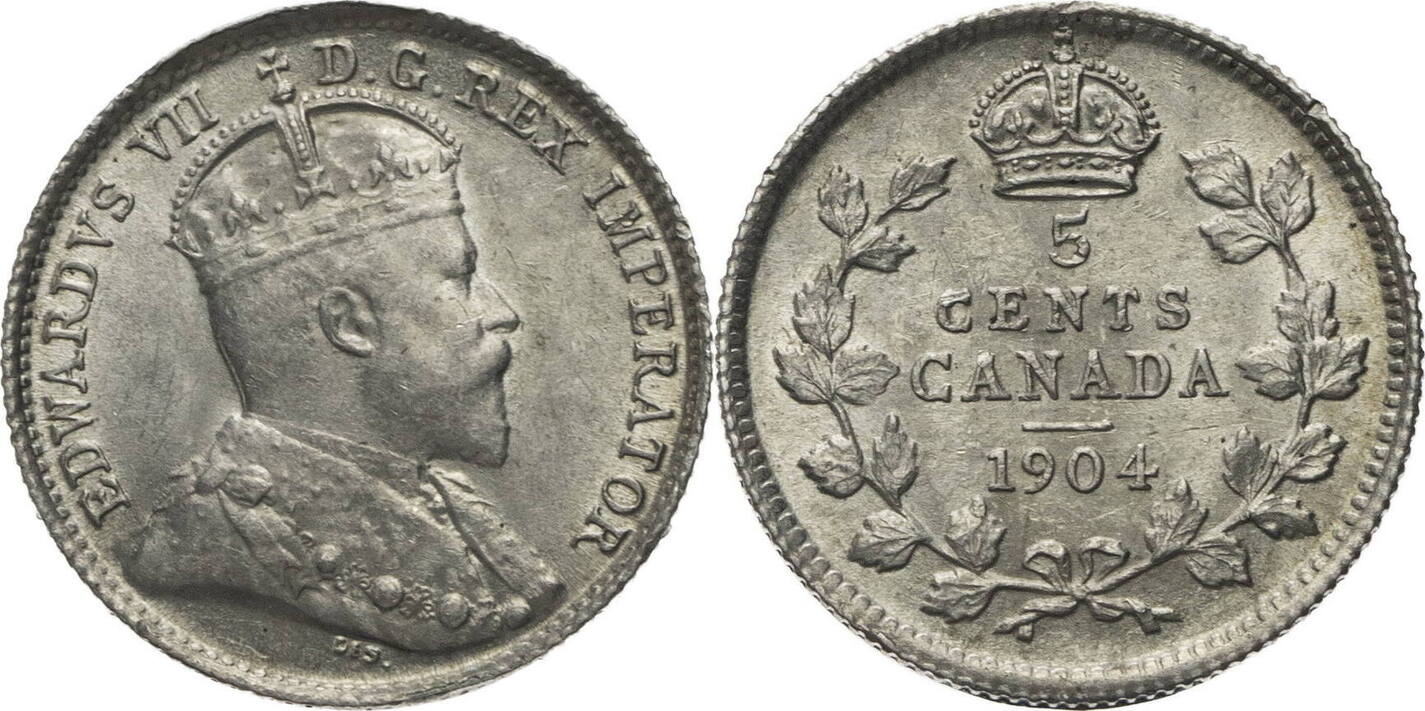 Kanada 5 Cents 1904 Edward VII. (19011910) Kursmünze (19031910) VF