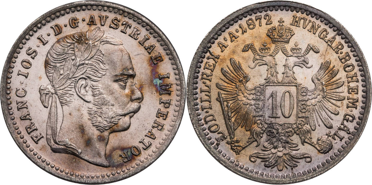 Österreich, Kaiserreich 10 Kreuzer 1872 Franz Josef I. (1848-1916 ...