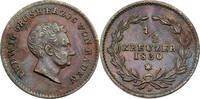 1/2 Kreuzer 1830 Baden, Großherzogtum Leopold (1830-1852) - Kursmünze (1830-1835) vz