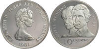 Turks and Caicos Islands 10 Crowns Elizabeth II. (1952-2022) - Hochzeit von Charles und Diana -