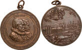 Tragbare Medaille 1888 Hamburg Auf die Vereinigung Hamburgs mit dem Zollgebiet des Deutschen Reiches ss