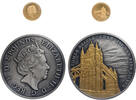 Großbritannien und Salomonen 2 Pounds + 10 Dollars 125th Anniversary Tower Bridge -