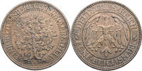 5 Reichsmark 1927 A Weimarer Republik Eichbaum vz, Kratzer