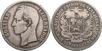 Venezuela 5 Bolivares Kursmünze (1879-1936) -