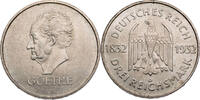 3 Reichsmark 1932 D Weimarer Republik Zum 100. Todestag Goethes ss+