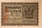 Rheinprovinz 100 Millionen Mark Serienbanknote -