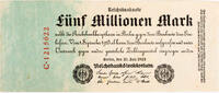 Berlin 5 Millionen Mark Serienbanknote -