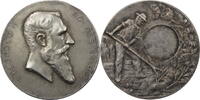 Belgien Medaille Leopold II. König von Belgien / Bauer auf einem Feld, Blumen -