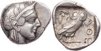 Tetradrachme 454-404 / Chr.  Attika Athen, Kopf der Athena / Eule vz, R ... 1100,00 EUR ücretsiz kargo